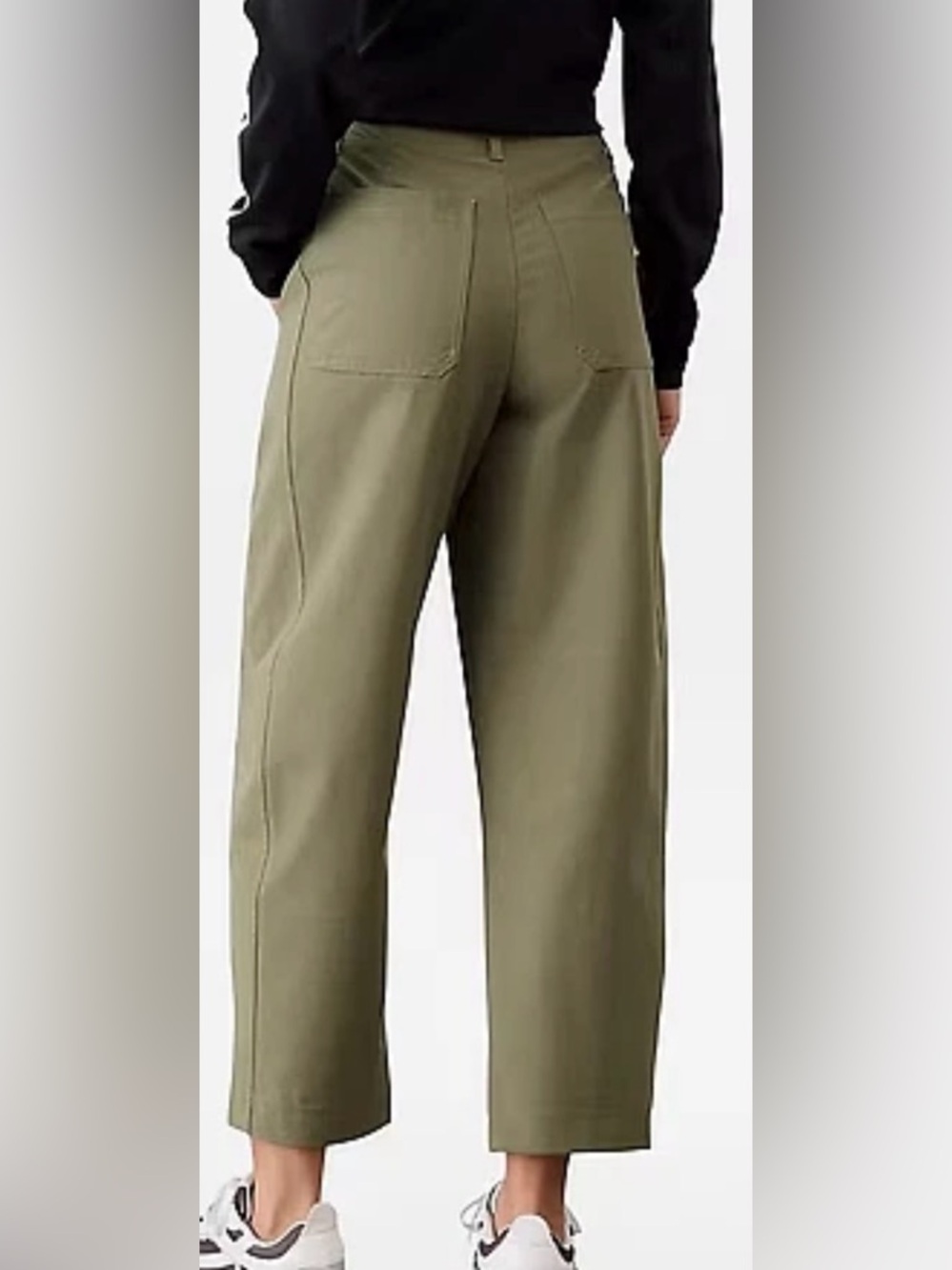 Athleta Skyline Barrel Leg Utility Pant in Olive Green Size 12 - Picture 2 of 8